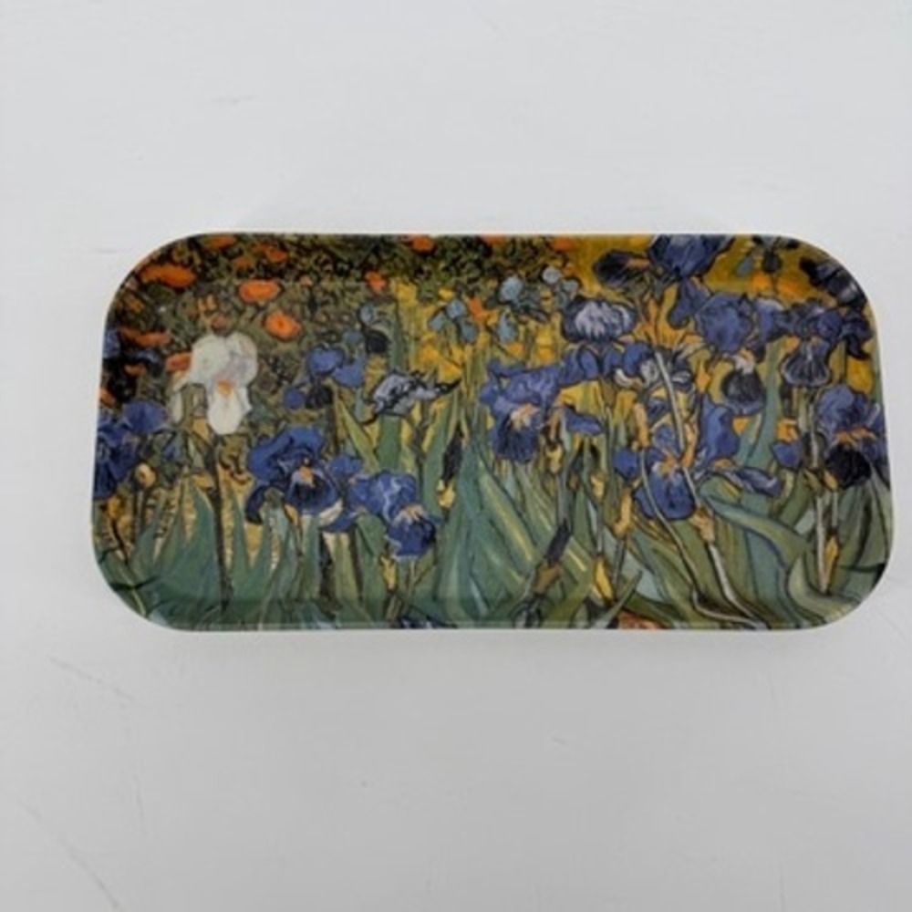 Design Imports Ltd Van Gogh Irises Melamine Tray Made in Italy 11.5in Floral Art
